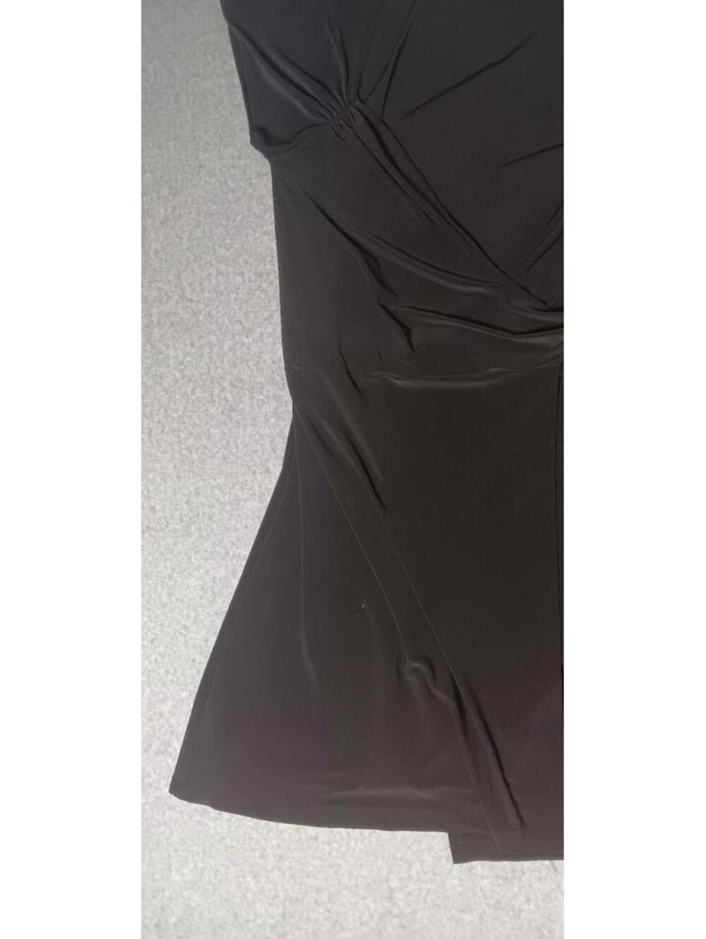 Norma Kamali Wrap Dress Womens Size XXL Black Vneck Short Sleeve Stretch... - Picture 13 of 15